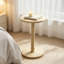 Table d'appoint ronde avec pilier en bois massif, table d'appoint compacte pour salon, chambre à coucher, canapé, bureau, assemblage facile, finition naturelle