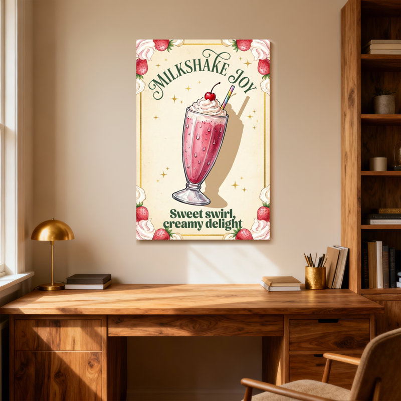 Fashion Milkshake Joy Sweet Swirl Creamy Delight, H 28 po x l 40 po