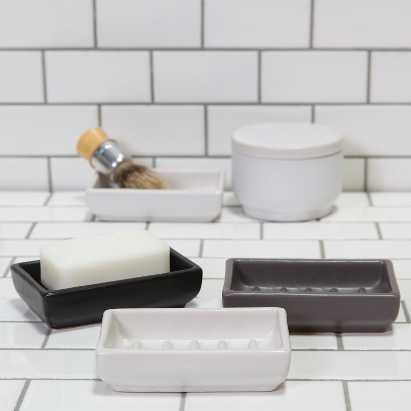 Porte-savon en céramique Hober, Blanc mat