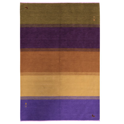 Wool Striped Area Rug