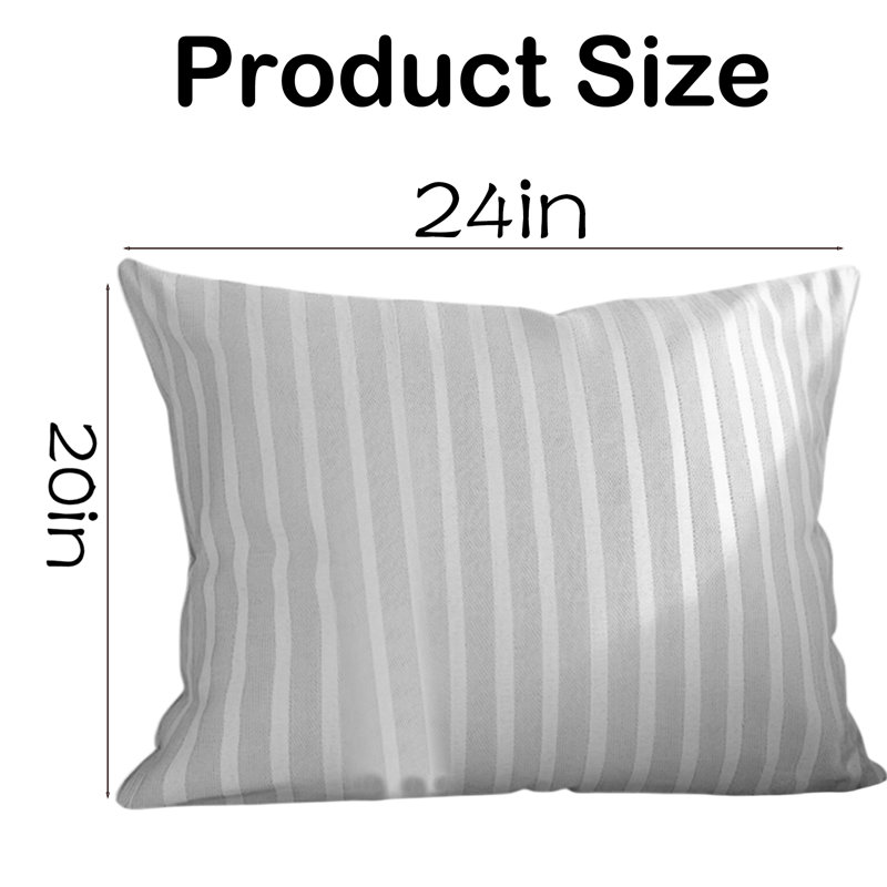 Coussin à rayures blanc cassé rose clair