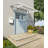 Palram - Canopia Bordeaux 2230 88 in. W x 54.7 in. D Polycarbonate White Convex Stationary Door and Window Awning-71003104