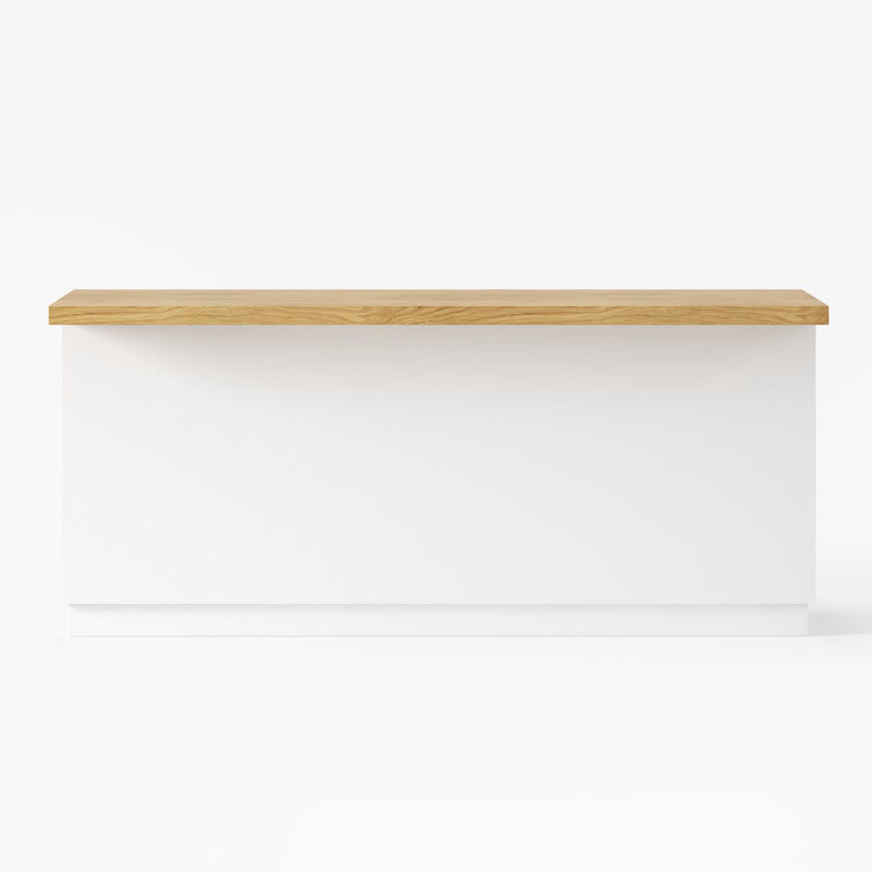 Fosenbauer 182.9Cm Kitchen Island, White/Brown