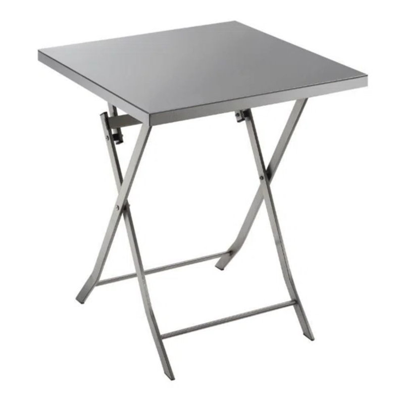 Elowen Gun Metal Trestle Base Dining Table Seats 2