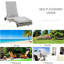 Siège d'extérieur pour l'extérieur, 5 angles réglables, coussins en PE, roues, gris mélangé, chaise longue près de la piscine Enjoy Sunshine Freely, coussin à 5 angles, siège confortable