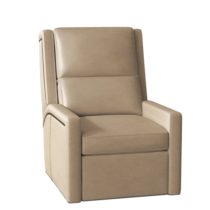 Norman Recliner, Push Back, #9 Antique, Anilina Hunter Genuine Leather