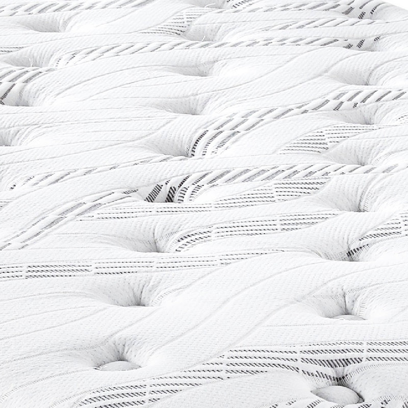 Matelas simple 10 po - mi-ferme avec tissu délavé pour un sommeil frais et détendu, soutien du cou en mousse viscoélastique imprégnée de gel, ressorts enveloppés sur le pourtour, bien-être du partenaire, mousses réglables