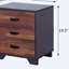 Commode rectangulaire à 3 tiroirs en noyer et café brun-1836524165
