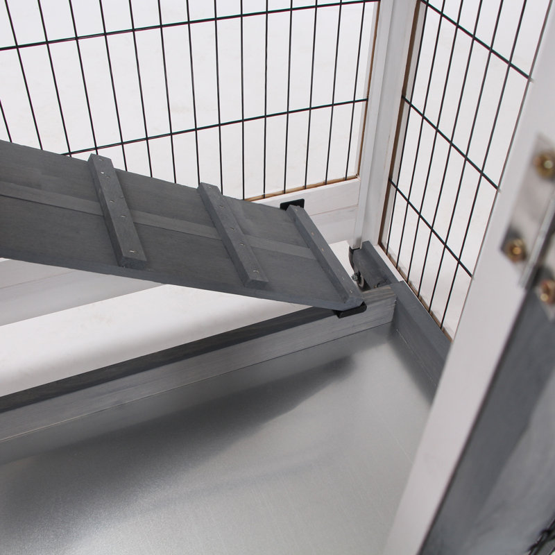 Cage pour petit animal avec rampe Zosia, Gris