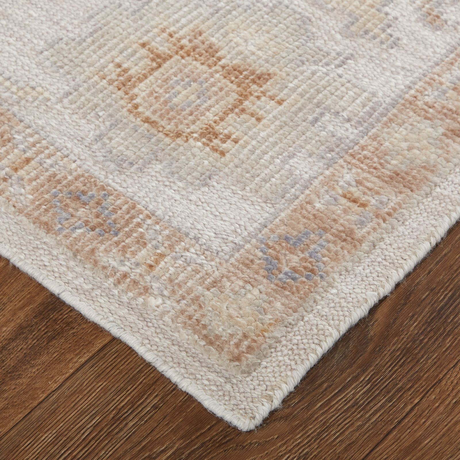 Winslet Light Gray Brown Hand-Knotted Oriental Rug, Rectangle 2' x 3'