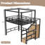 Lit mezzanine en métal avec escalier de rangement Brenza-128988922