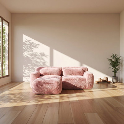 Canapé modulaire en forme de L avec méridienne Serene Cloud l 80,4 po x P 70,4 po x H 28,7 po