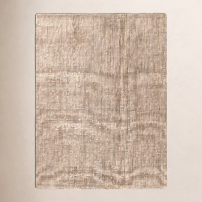 Vesper Quintana Hand-Knotted Jute White/Tan Area Rug