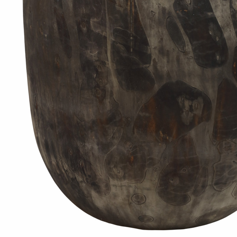 Vase moderne en verre transitionnel avec un design élégant et artisanal et des détails artistiques contemporains, 18"