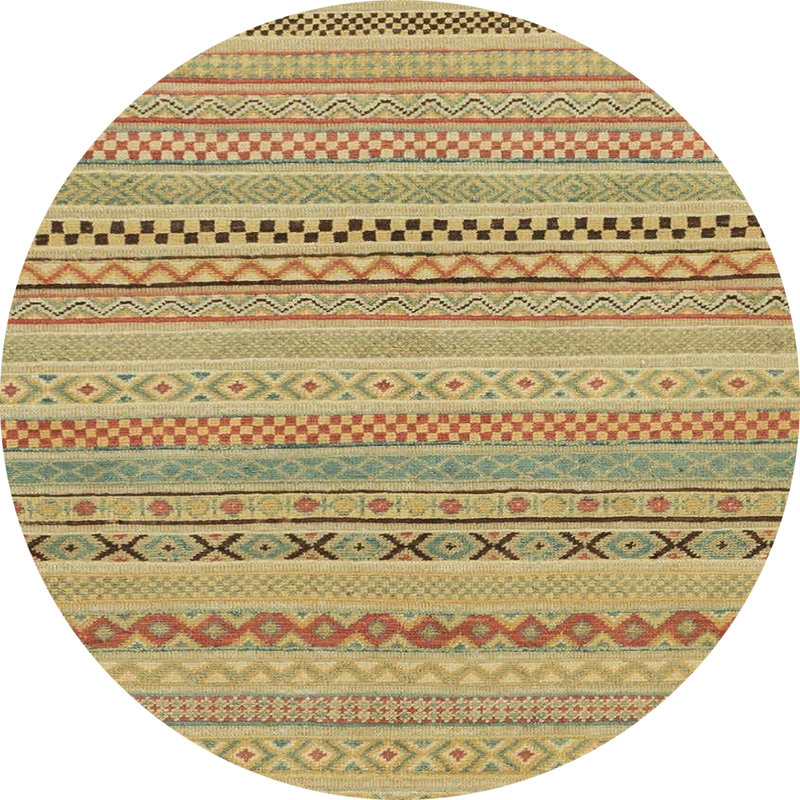 Abstract Indoor Rug, Round 7'