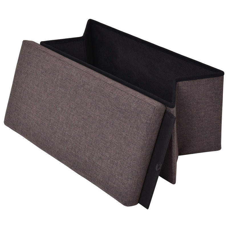 Repose-pieds rectangulaire avec rangement 29,9 po Stringfield, Brun