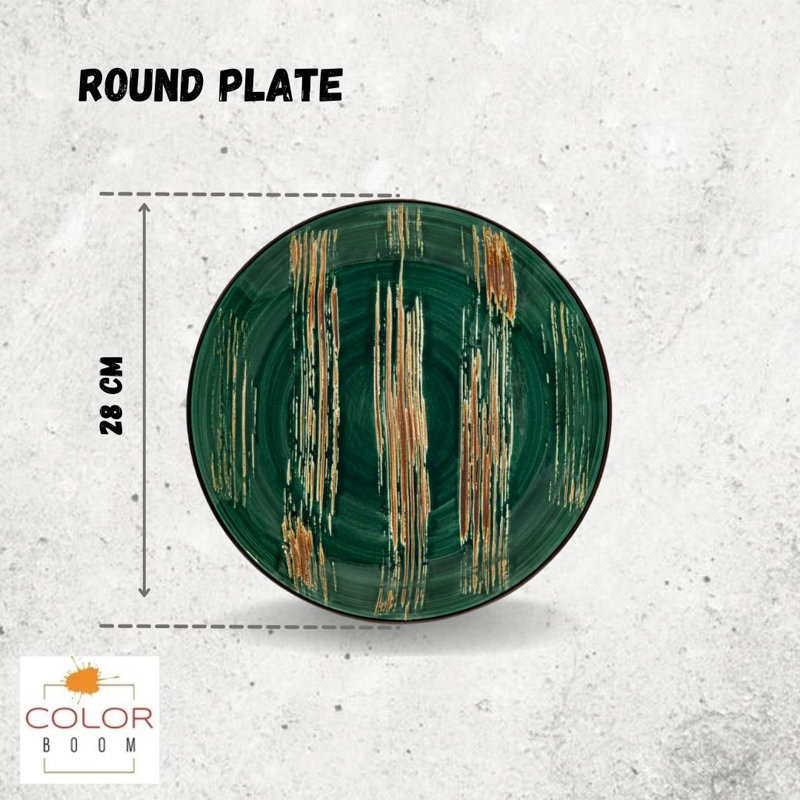 Wilmax Colourboom 28cm Round Plate 28 Cm, Green