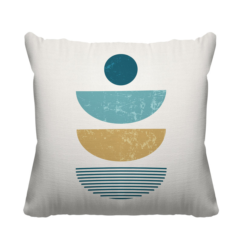 Coussin intérieur / extérieur Carmen Boho, L 17 po x H 17 po, Turquoise