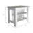 3-Shelf Kitchen Island White And Ibiza Marble