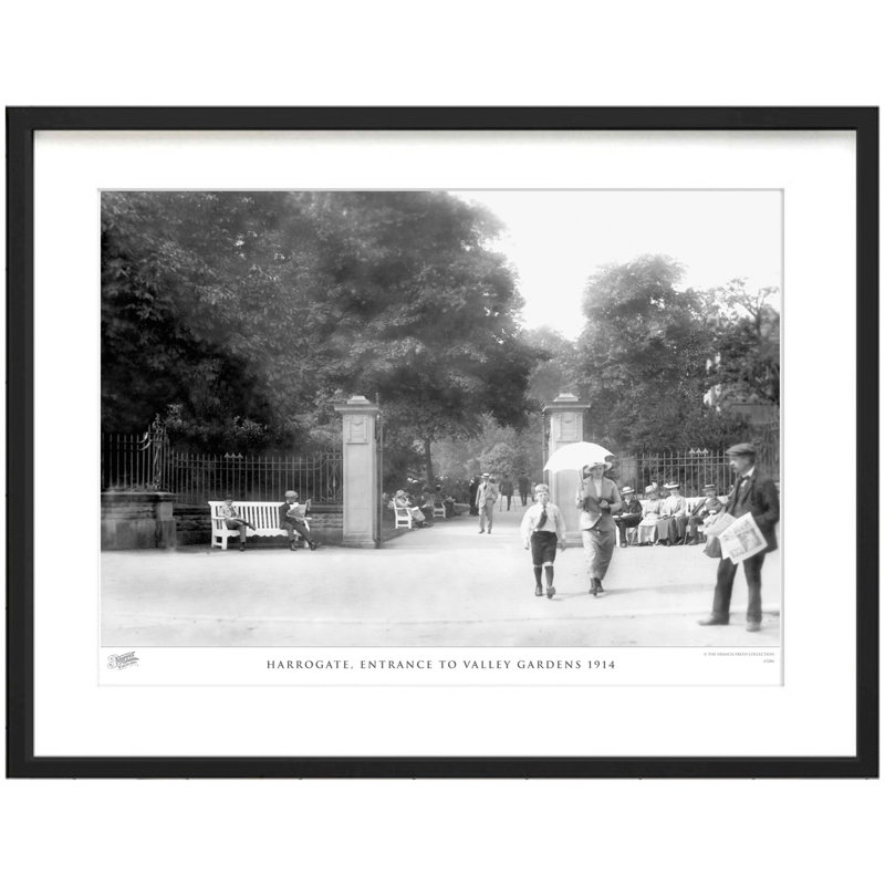 Harrogate, Entrance to Valley Gardens 1914 1 Piece Single Picture Frame Wall Art, 40cm H x 50cm W x 2.3cm D