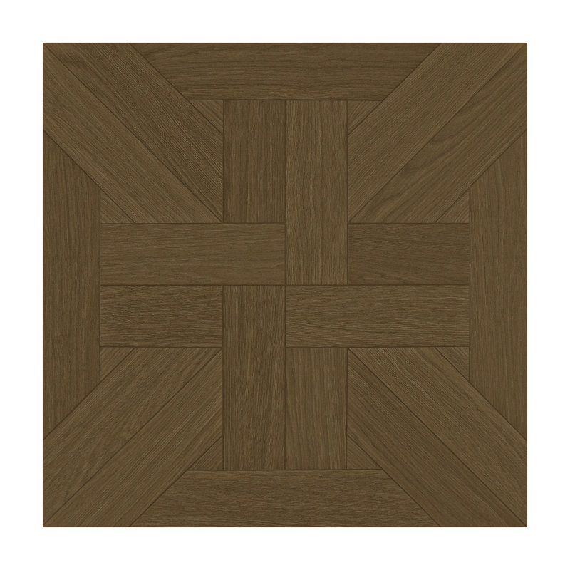 Carreau de porcelaine pour mur et plancher en bois au fini naturel brun 32 po x 32 po CROSS WOOD