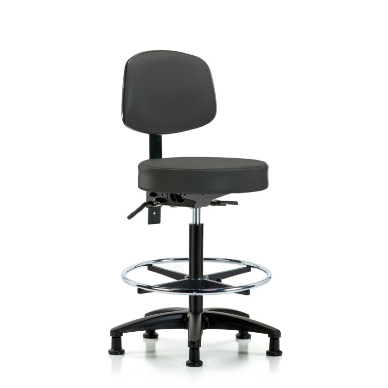 Tabouret de laboratoire Yessenia, Anthracite, Patins