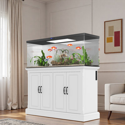 Fish Tank Stand With Power Outlet And 4 Cabinets