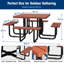 Solid Wood Outdoor Picnic Table , 80.8 " W 80.8 " D