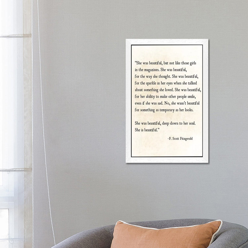 She Is Beautiful by Debbra Obertanec - Floater Frame Print on Canvas, 101.6 cm H x 66.04 cm W, White
