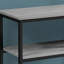 Table d'appoint Auroris à finition en bois gris avec pieds en métal noir, H 31,83 po x l 41,88 po x P 11,78 po