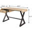 Bureau de travail élégant en aluminium doré avec composants en métal stables