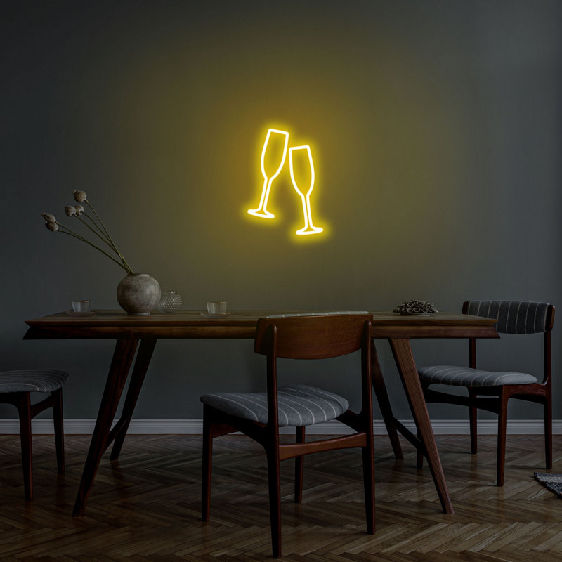 Flexible Neon LED Strip Lights, Waterproof IP67, 12V DC, 13.8 x 10.2 x 0.8 inches | 20.16W, Built-in Wall Hanging System, Yellow Color | Perfect for Home Decor, Parties & Events, Easy Installation