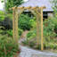 Medfield 180cm W x 130cm D Solid Wood Arbour in Natural
