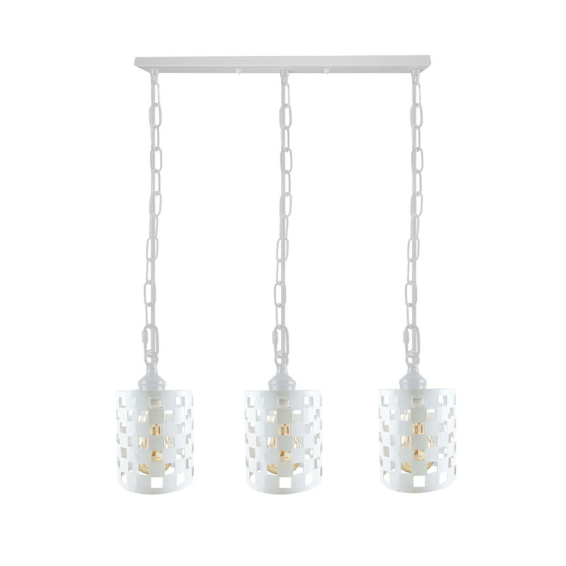 Trapeza 3 - Light Kitchen Island Pendant, White