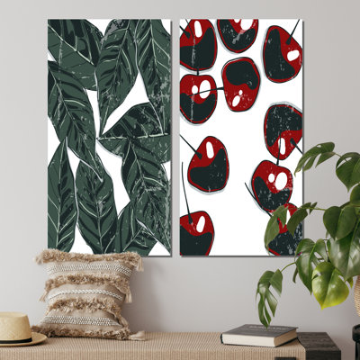 «Fruit and Leaves Minimalisme I», ensemble de 2 impressions