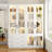 63" Glass Door Display Bookcase Cabinet With LED Lighting-1505938586