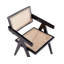 Fauteuil noir et naturel