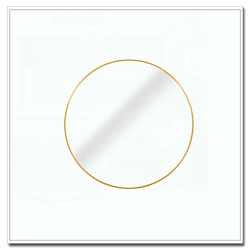 Metal Round Bathroom Mirror, Gold