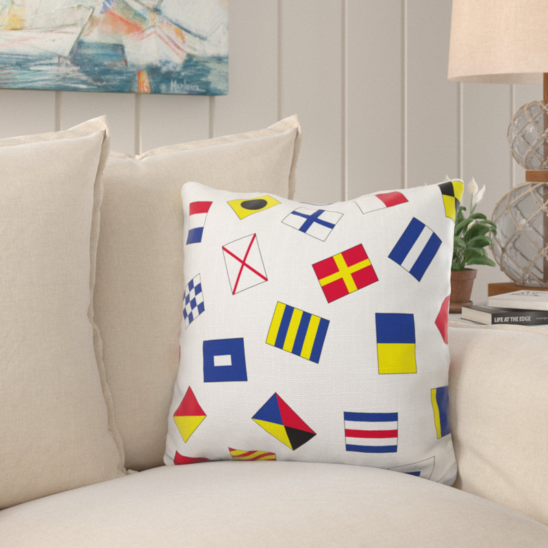 Housse et insert de coussin carré Nantucket, 20 po x 20 po, Blanc