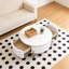 Table basse ronde moderne avec 2 grands tiroirs-2100147710