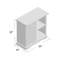 Desserte d'appoint de 32 po avec porte coulissante Stotfold-747242500
