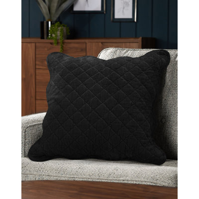 Monterra Cotton Geometric Square Velvet Luxury Cushion Cushion