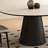 Solid wood rock slab round table-111015240
