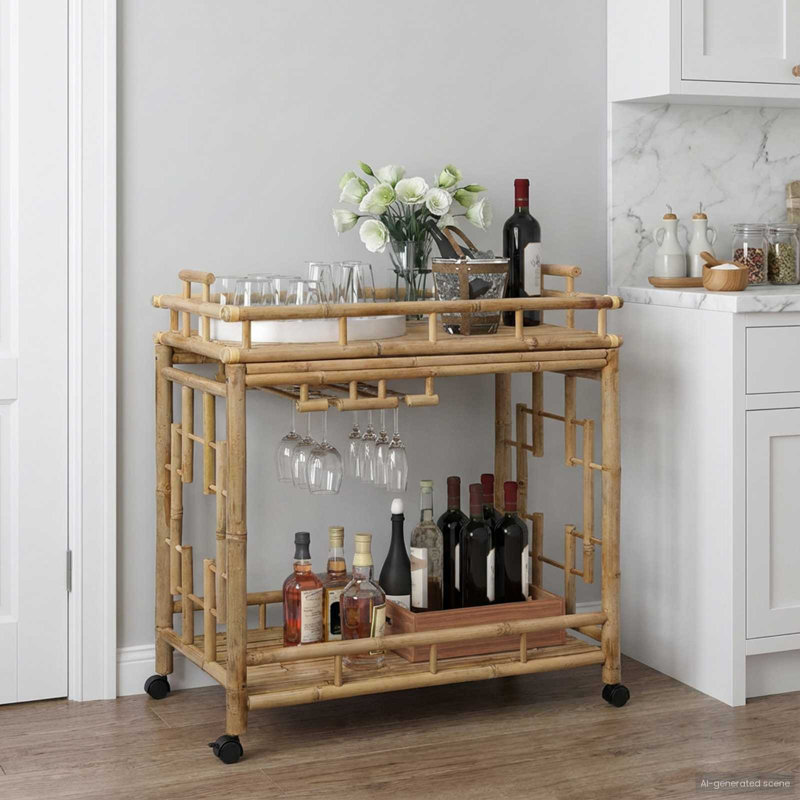 Bamboo Bar Cart