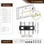 Support de plancher pivotant noir Alesja avec tablettes, peut supporter jusqu'à 77 lb