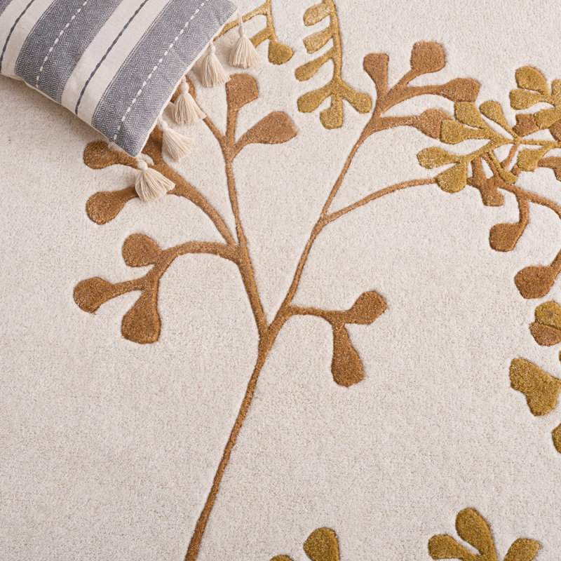 Soho Hand Tufted Wool Floral Rug, Square 8'