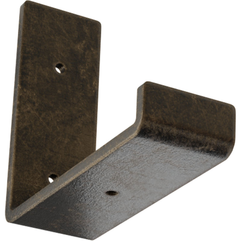 Support de tablette en acier, H 5 po x l 2 po x P 6 po, Or pâle antique