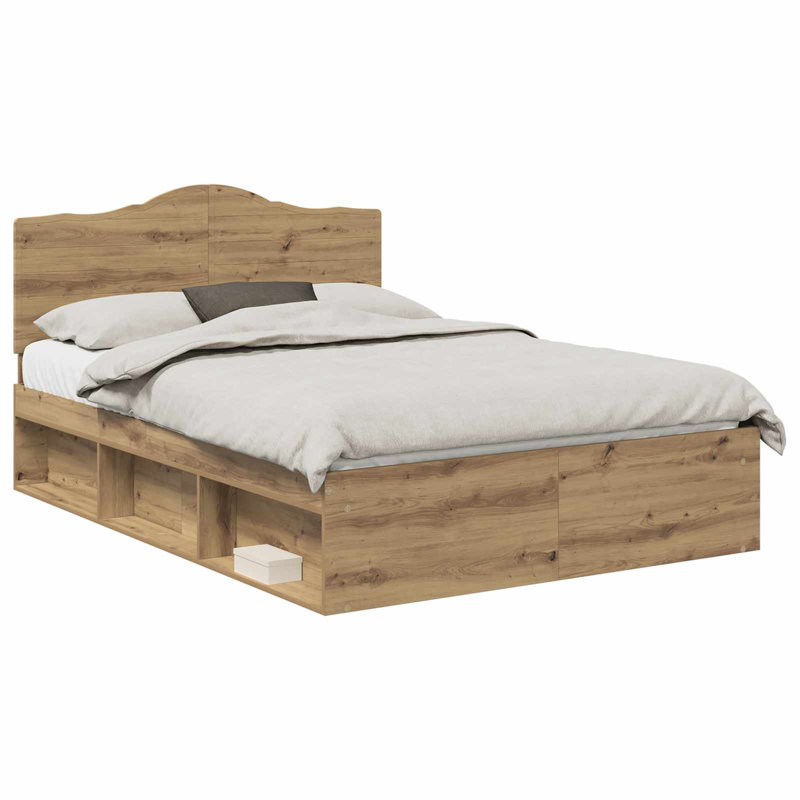 Solid Wood Bed, Kingsize (5'), Artisian Oak