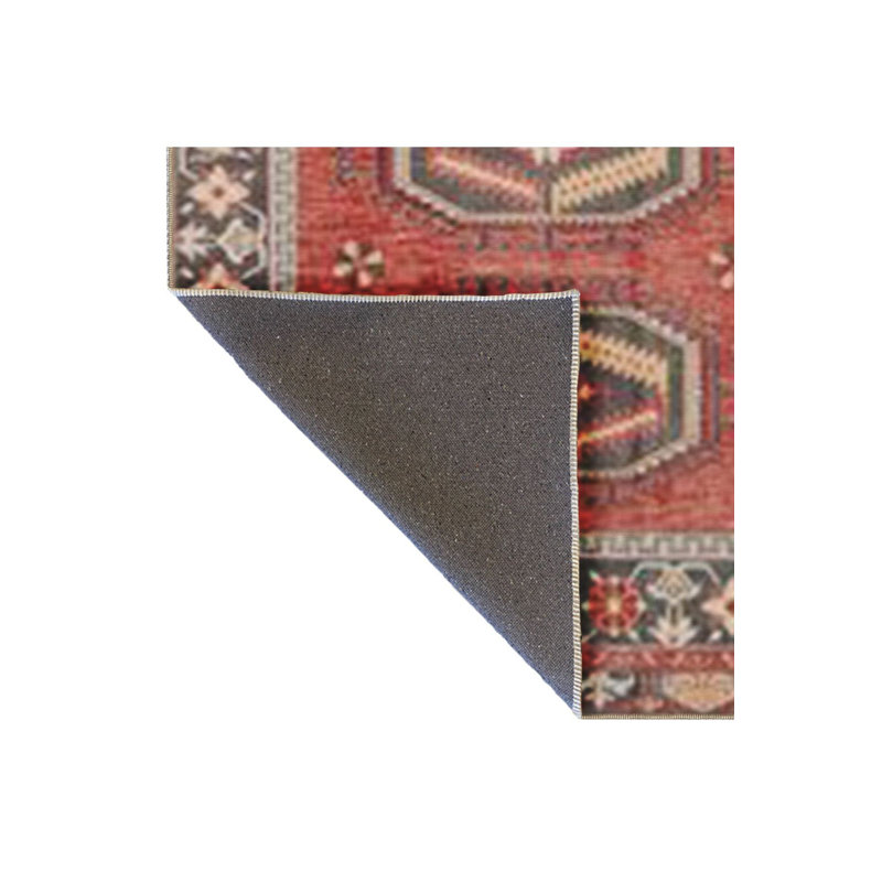 Tapis décoratif à motif thématique traditionnel à motif rétro lavable à la machine