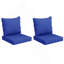 Ensemble de coussins et coussins de dossier de chaise de patio 4 pièces, ensemble de remplacement de siège, ensemble de coussins pour mobilier de jardin extérieur, bleu marine